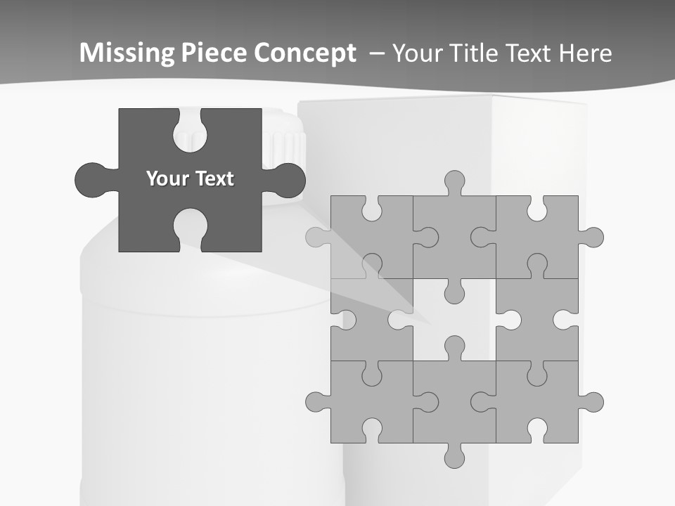 A White Bottle With A White Cap Next To A White Box PowerPoint Template