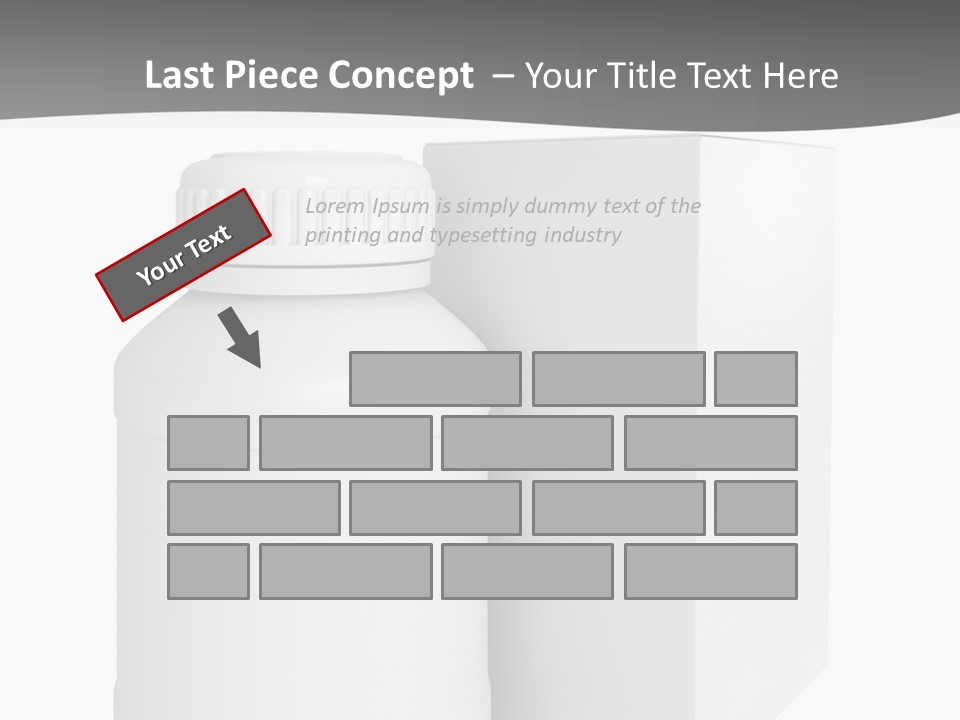 A White Bottle With A White Cap Next To A White Box PowerPoint Template