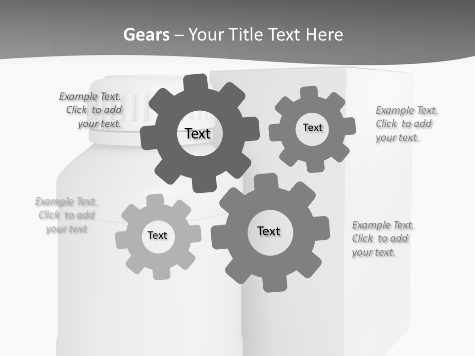 A White Bottle With A White Cap Next To A White Box PowerPoint Template