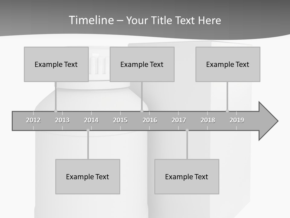 A White Bottle With A White Cap Next To A White Box PowerPoint Template