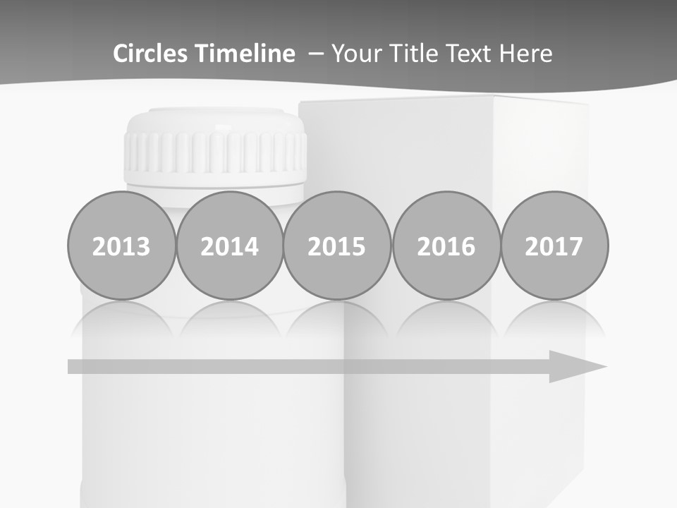 A White Bottle With A White Cap Next To A White Box PowerPoint Template