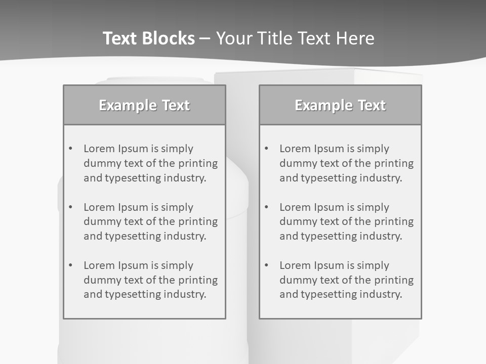 A White Bottle With A White Cap Next To A White Box PowerPoint Template