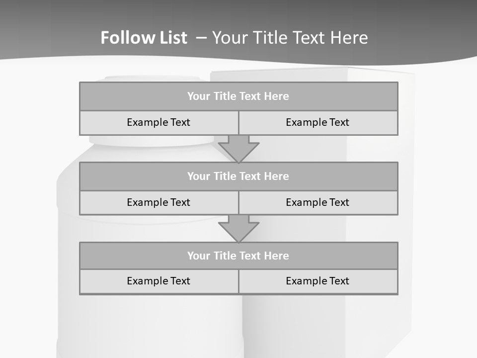 A White Bottle With A White Cap Next To A White Box PowerPoint Template