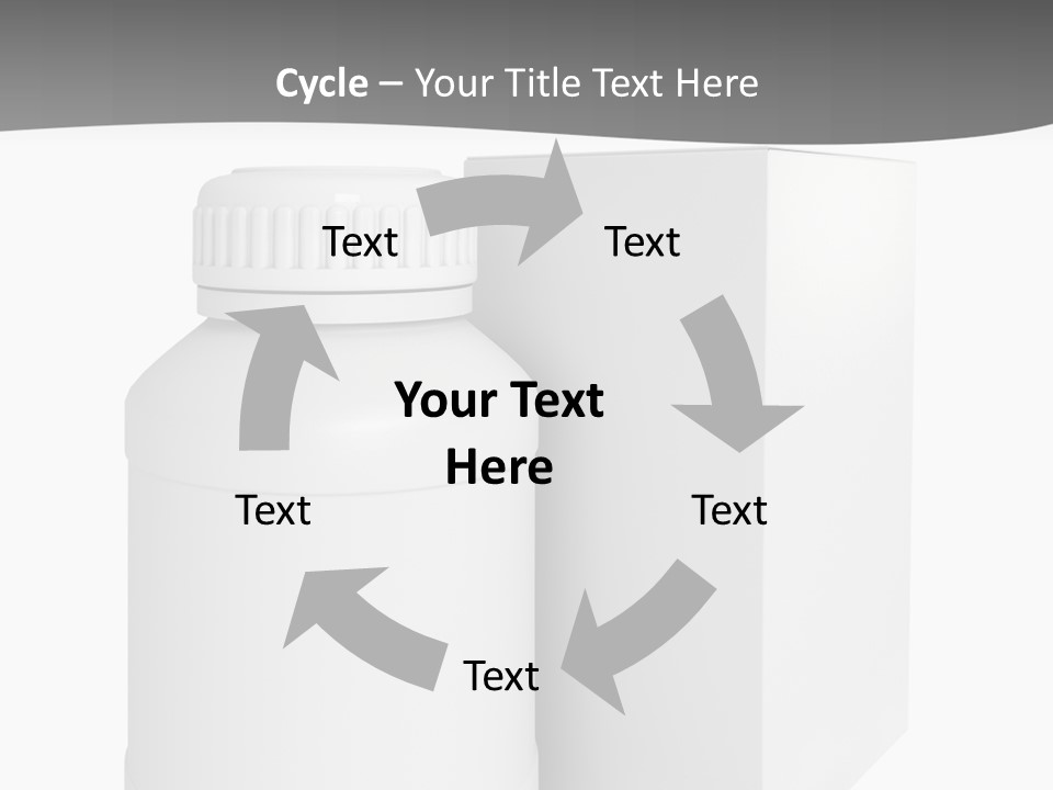 A White Bottle With A White Cap Next To A White Box PowerPoint Template