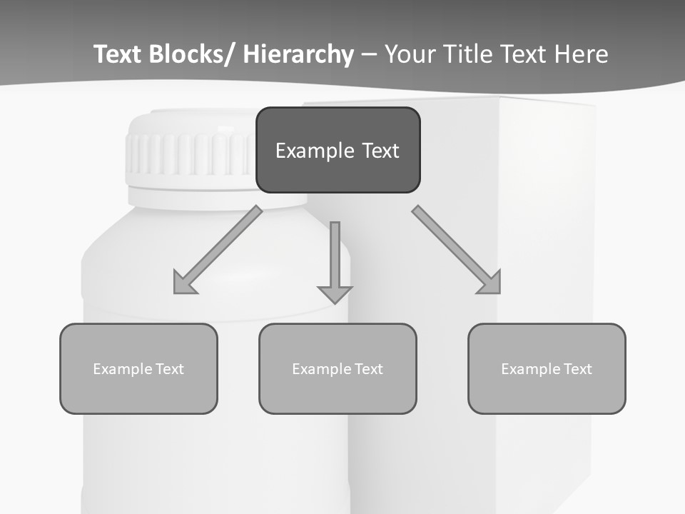 A White Bottle With A White Cap Next To A White Box PowerPoint Template