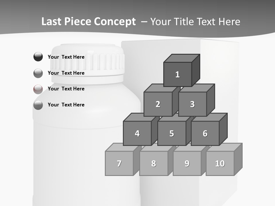 A White Bottle With A White Cap Next To A White Box PowerPoint Template