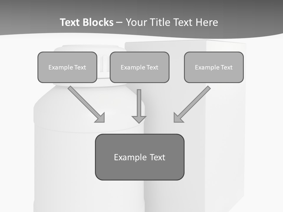 A White Bottle With A White Cap Next To A White Box PowerPoint Template