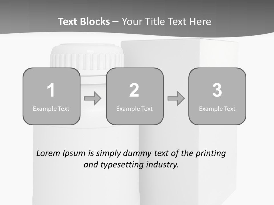 A White Bottle With A White Cap Next To A White Box PowerPoint Template