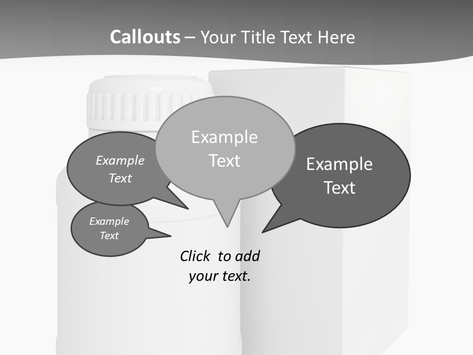 A White Bottle With A White Cap Next To A White Box PowerPoint Template
