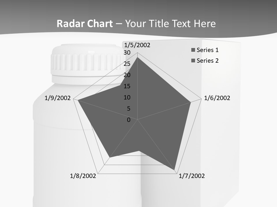 A White Bottle With A White Cap Next To A White Box PowerPoint Template