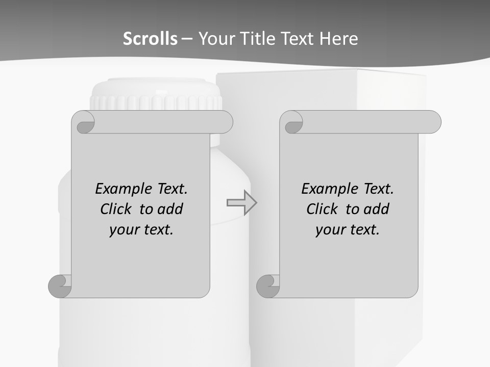 A White Bottle With A White Cap Next To A White Box PowerPoint Template