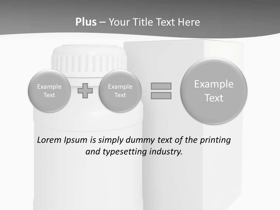 A White Bottle With A White Cap Next To A White Box PowerPoint Template