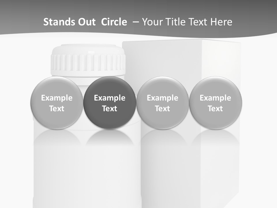 A White Bottle With A White Cap Next To A White Box PowerPoint Template