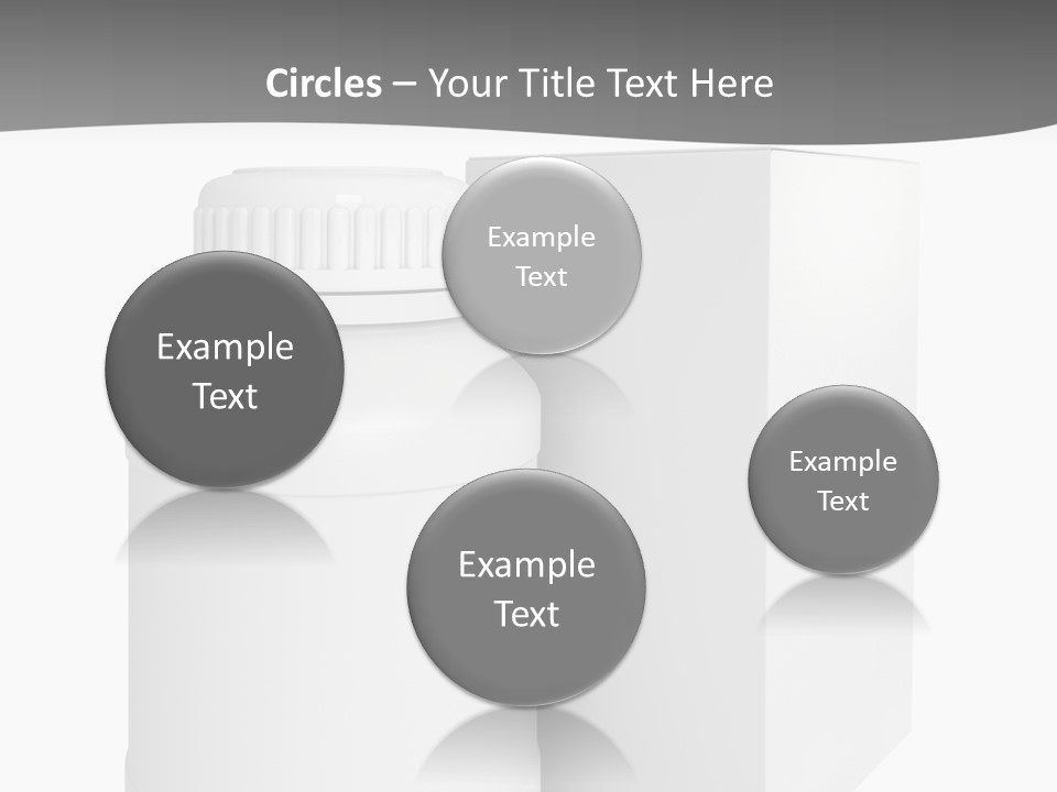 A White Bottle With A White Cap Next To A White Box PowerPoint Template