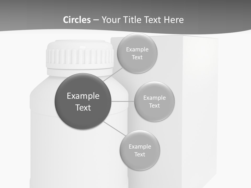 A White Bottle With A White Cap Next To A White Box PowerPoint Template