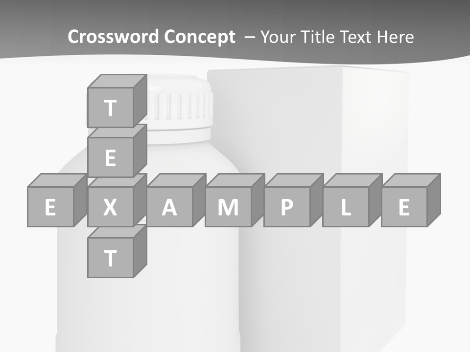 A White Bottle With A White Cap Next To A White Box PowerPoint Template