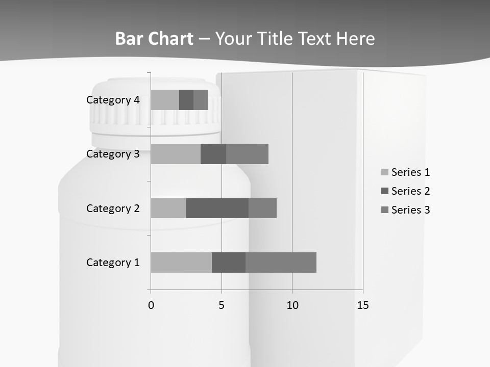 A White Bottle With A White Cap Next To A White Box PowerPoint Template