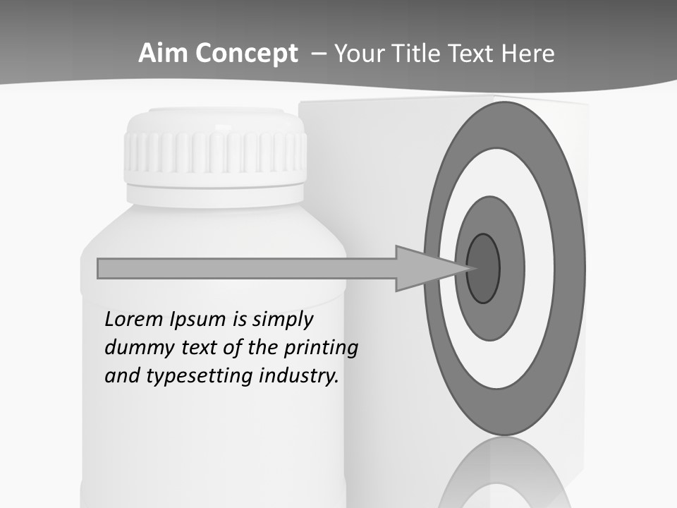 A White Bottle With A White Cap Next To A White Box PowerPoint Template