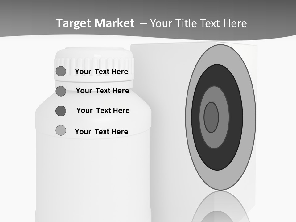 A White Bottle With A White Cap Next To A White Box PowerPoint Template