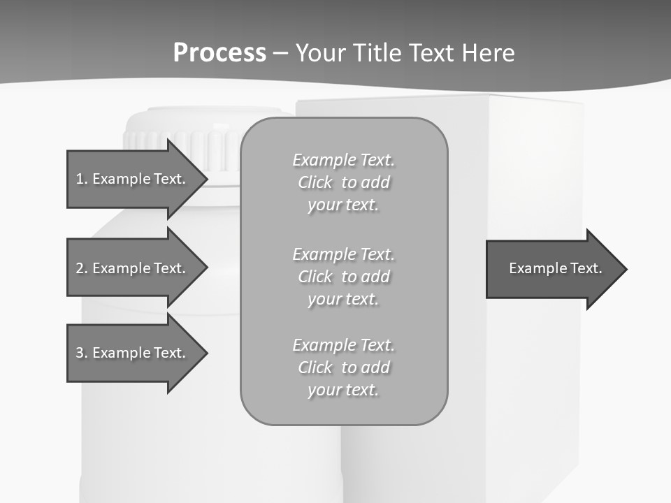 A White Bottle With A White Cap Next To A White Box PowerPoint Template