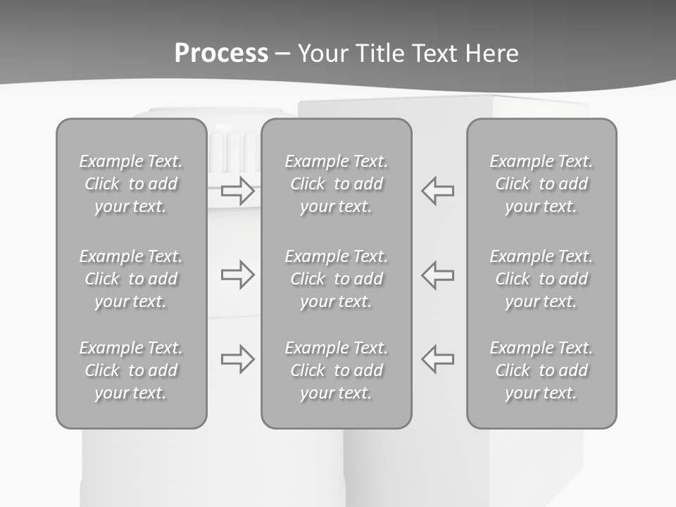 A White Bottle With A White Cap Next To A White Box PowerPoint Template