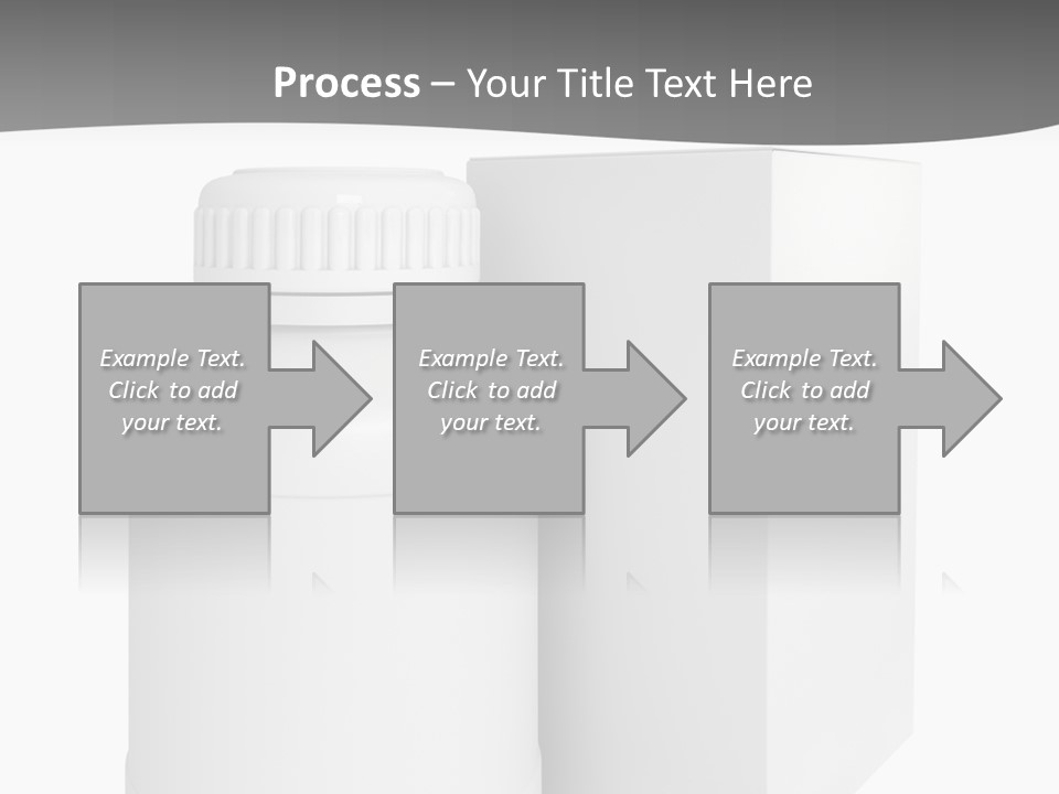 A White Bottle With A White Cap Next To A White Box PowerPoint Template