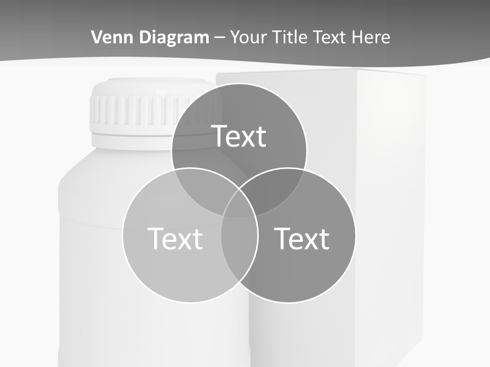 A White Bottle With A White Cap Next To A White Box PowerPoint Template