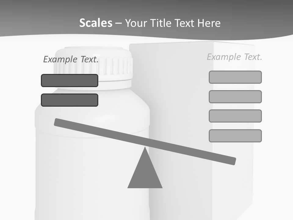 A White Bottle With A White Cap Next To A White Box PowerPoint Template