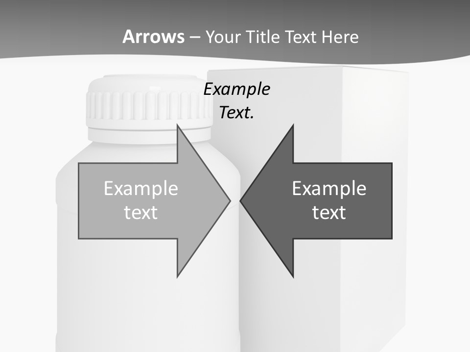 A White Bottle With A White Cap Next To A White Box PowerPoint Template