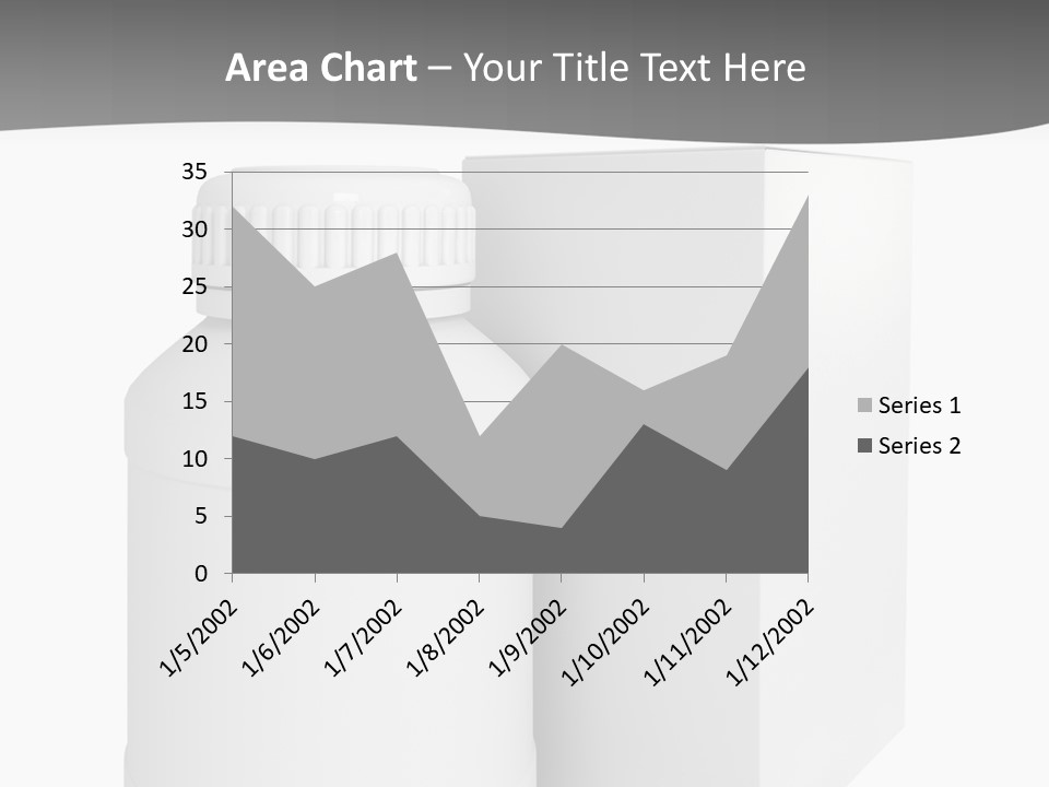 A White Bottle With A White Cap Next To A White Box PowerPoint Template
