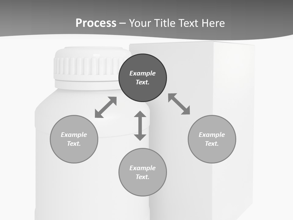 A White Bottle With A White Cap Next To A White Box PowerPoint Template