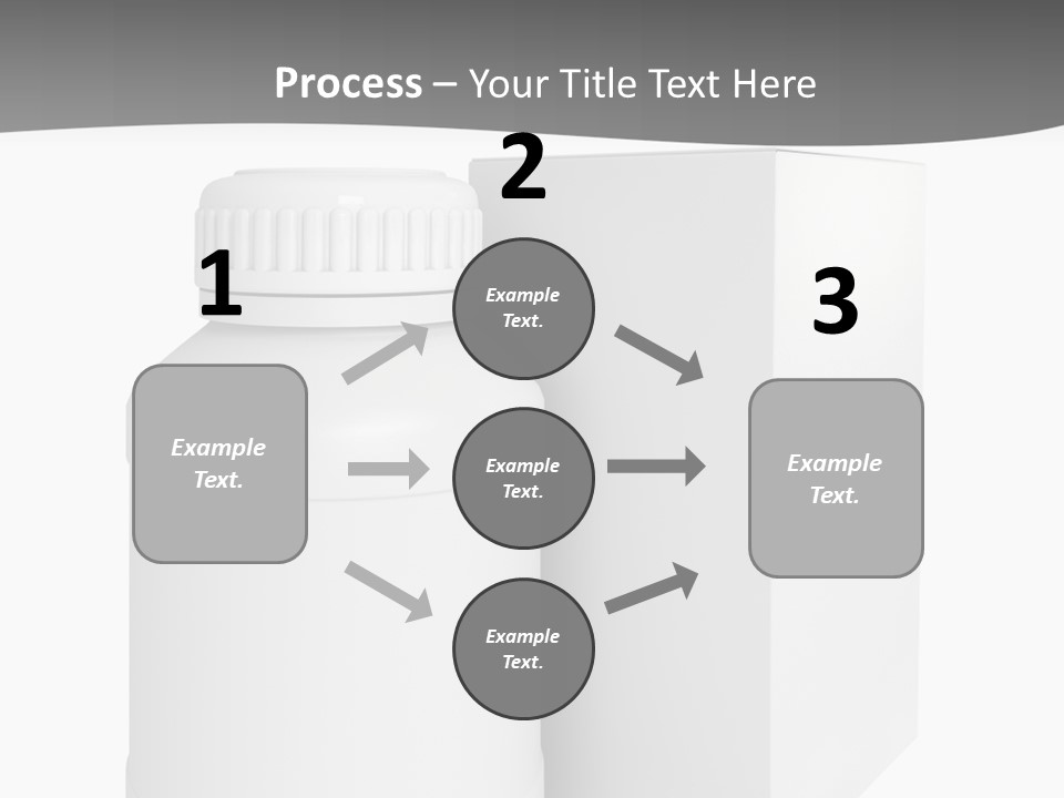 A White Bottle With A White Cap Next To A White Box PowerPoint Template