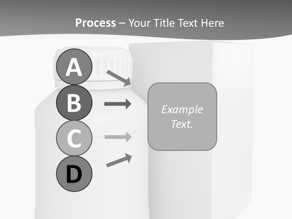 A White Bottle With A White Cap Next To A White Box PowerPoint Template