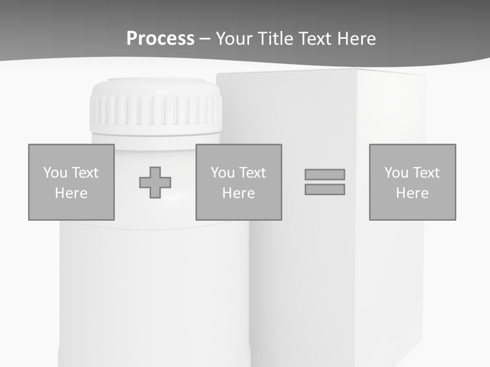 A White Bottle With A White Cap Next To A White Box PowerPoint Template