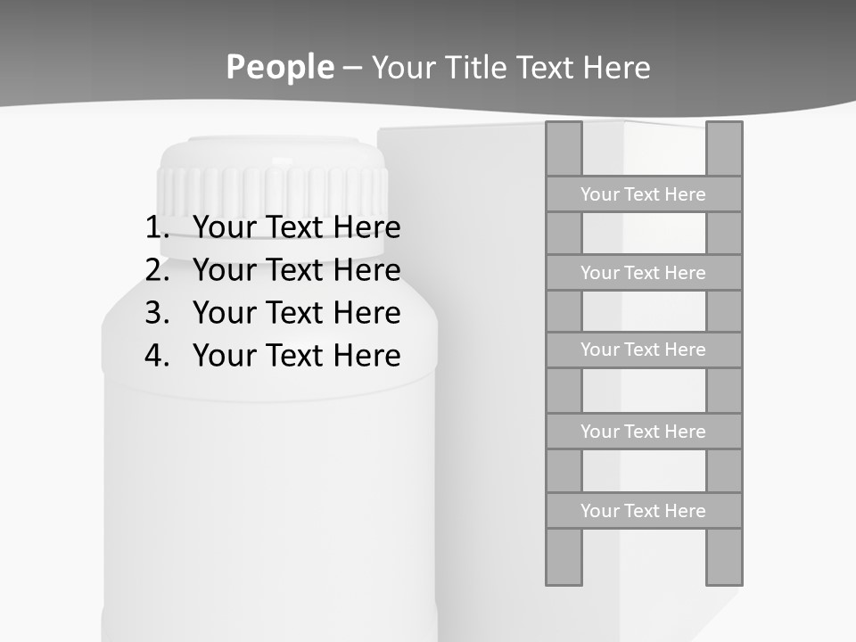 A White Bottle With A White Cap Next To A White Box PowerPoint Template