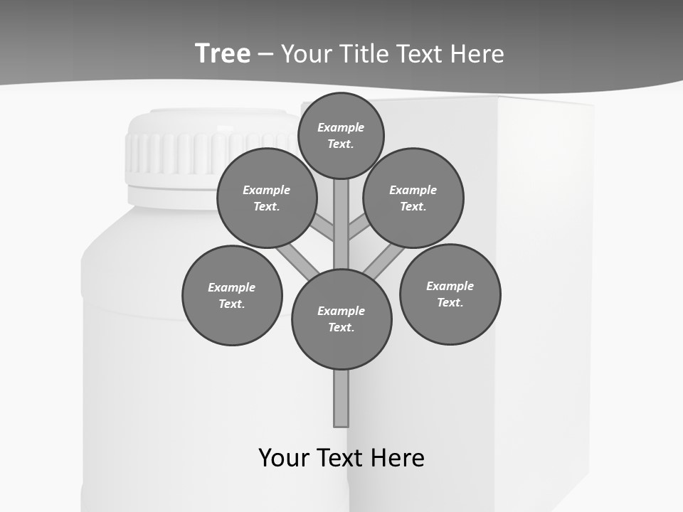 A White Bottle With A White Cap Next To A White Box PowerPoint Template