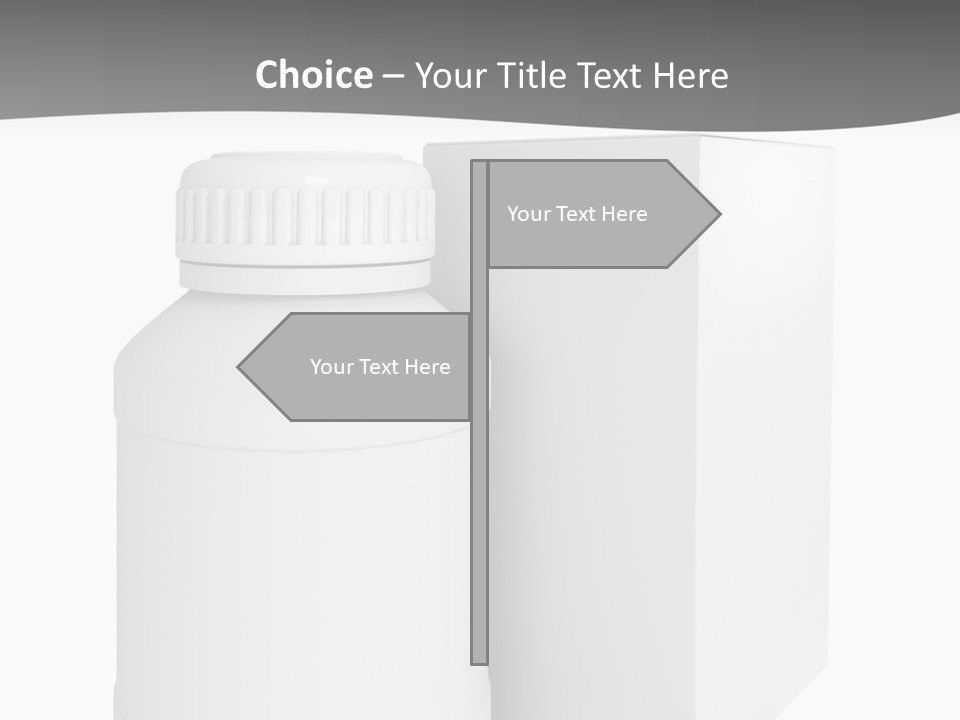 A White Bottle With A White Cap Next To A White Box PowerPoint Template