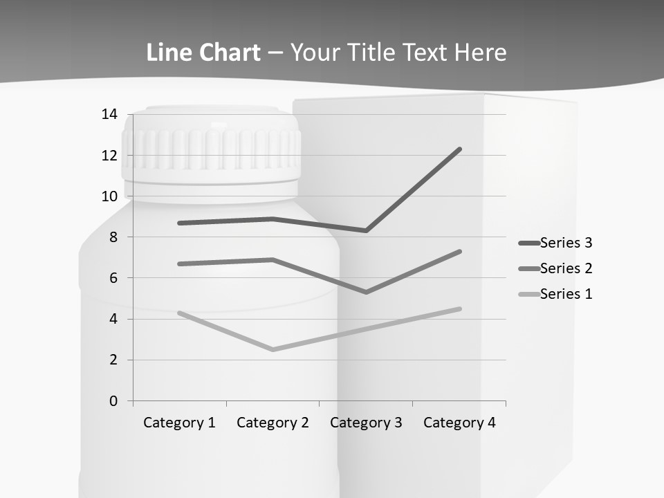 A White Bottle With A White Cap Next To A White Box PowerPoint Template