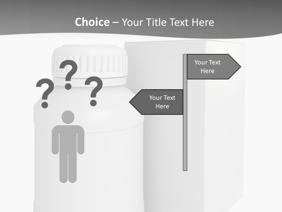 A White Bottle With A White Cap Next To A White Box PowerPoint Template