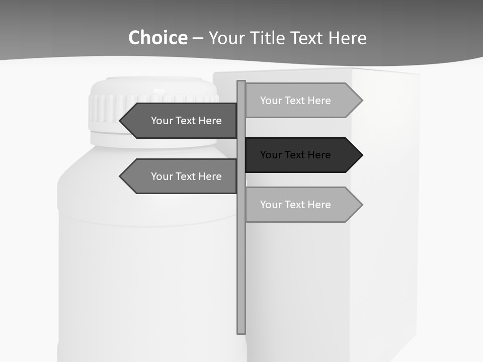 A White Bottle With A White Cap Next To A White Box PowerPoint Template