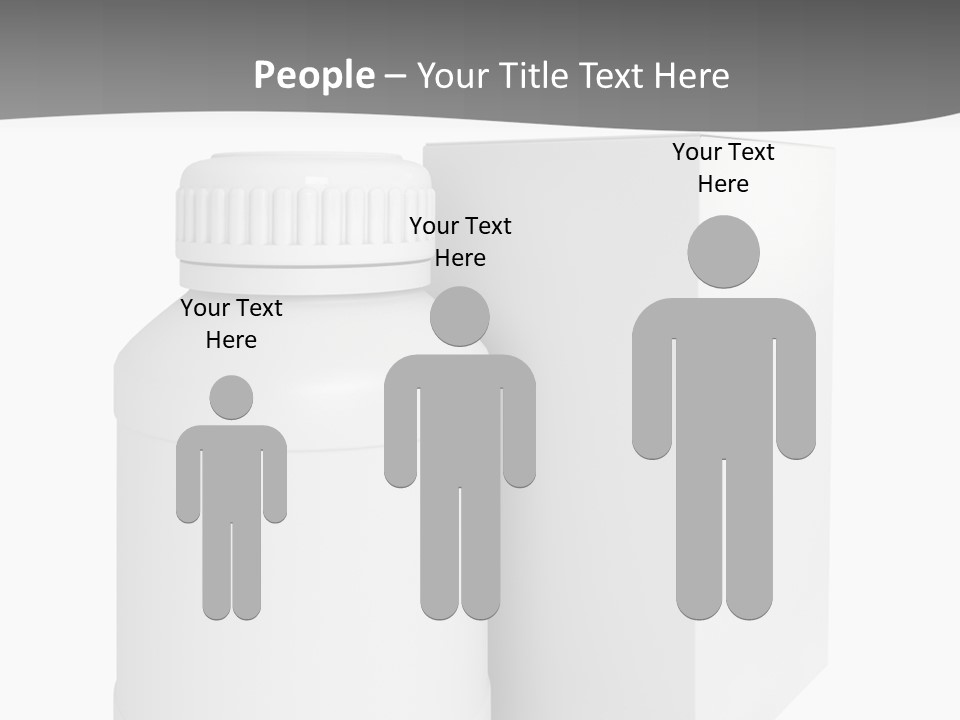 A White Bottle With A White Cap Next To A White Box PowerPoint Template