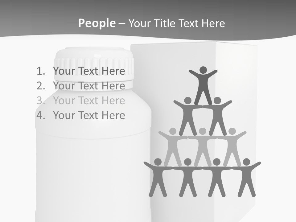 A White Bottle With A White Cap Next To A White Box PowerPoint Template