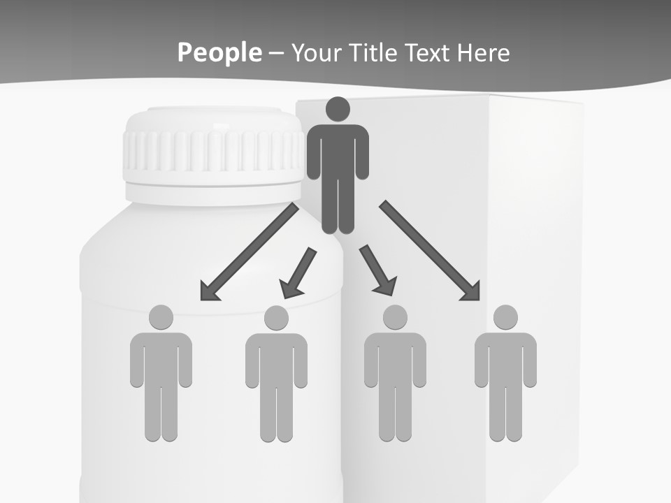 A White Bottle With A White Cap Next To A White Box PowerPoint Template