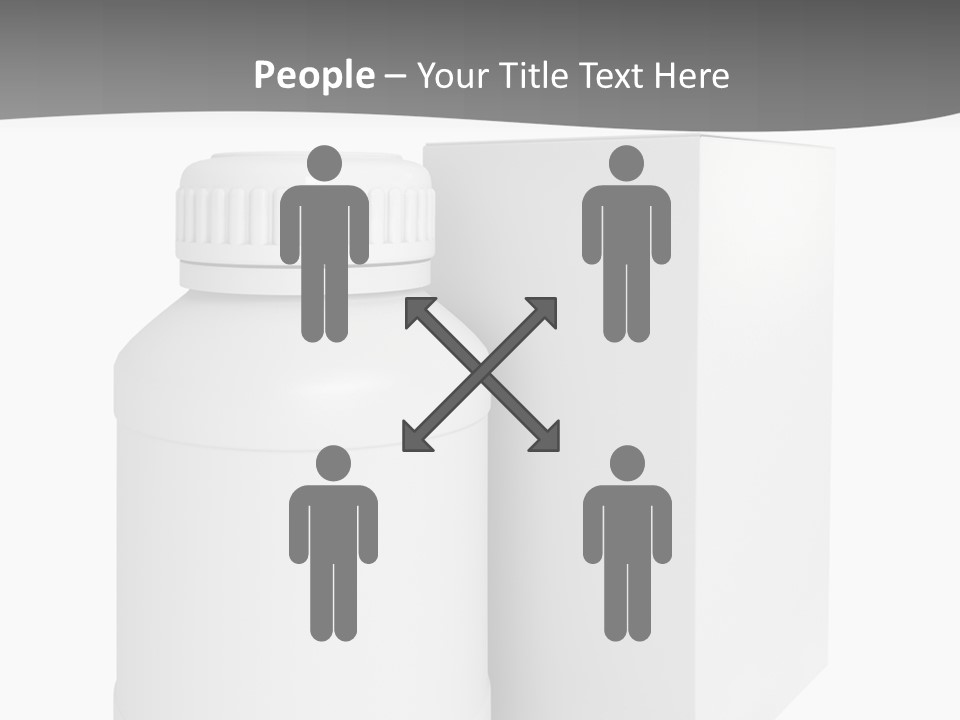 A White Bottle With A White Cap Next To A White Box PowerPoint Template