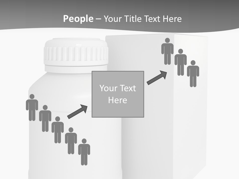 A White Bottle With A White Cap Next To A White Box PowerPoint Template
