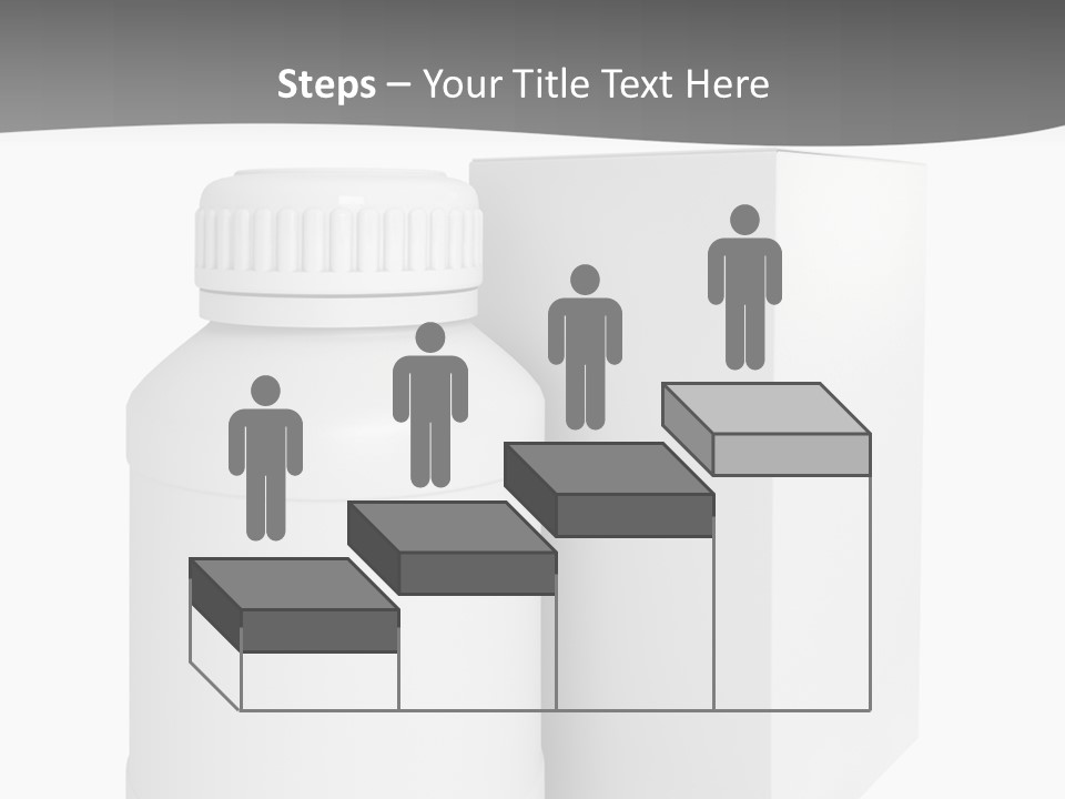 A White Bottle With A White Cap Next To A White Box PowerPoint Template