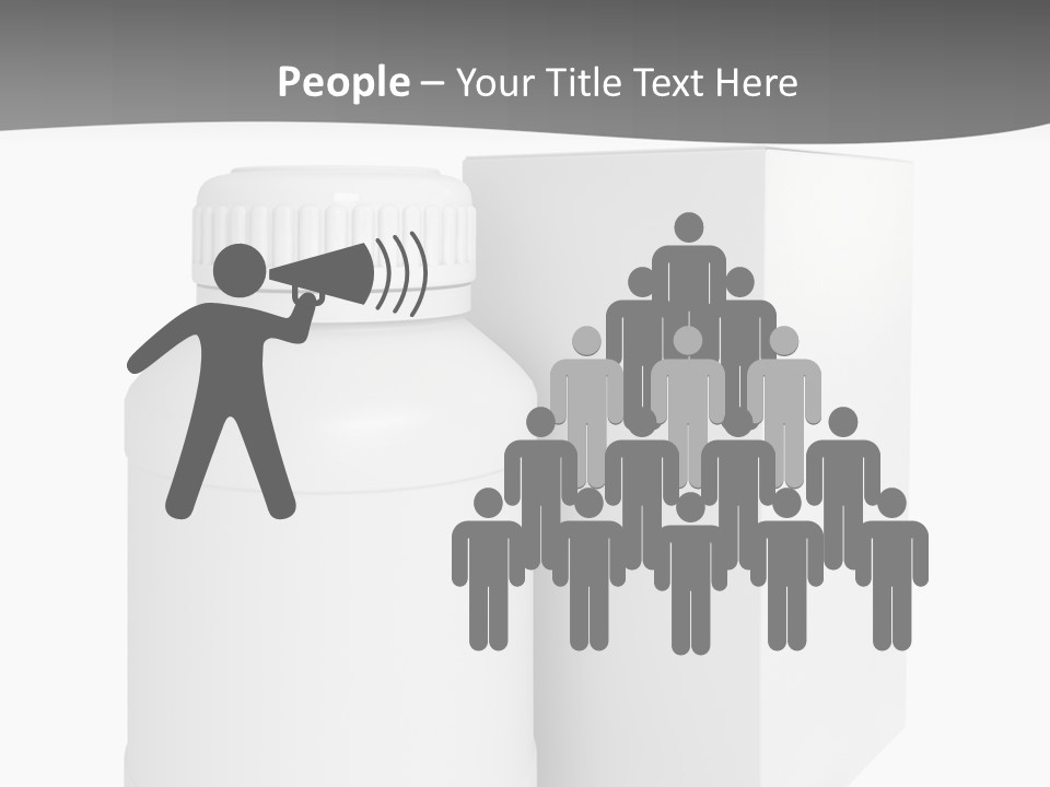 A White Bottle With A White Cap Next To A White Box PowerPoint Template