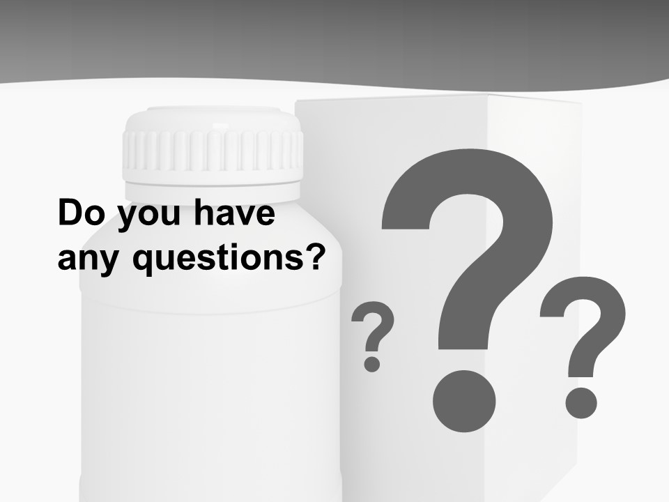 A White Bottle With A White Cap Next To A White Box PowerPoint Template