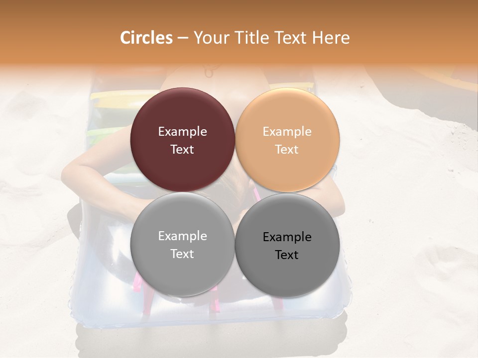 A Woman In A Bikini Laying On An Inflatable Pool PowerPoint Template