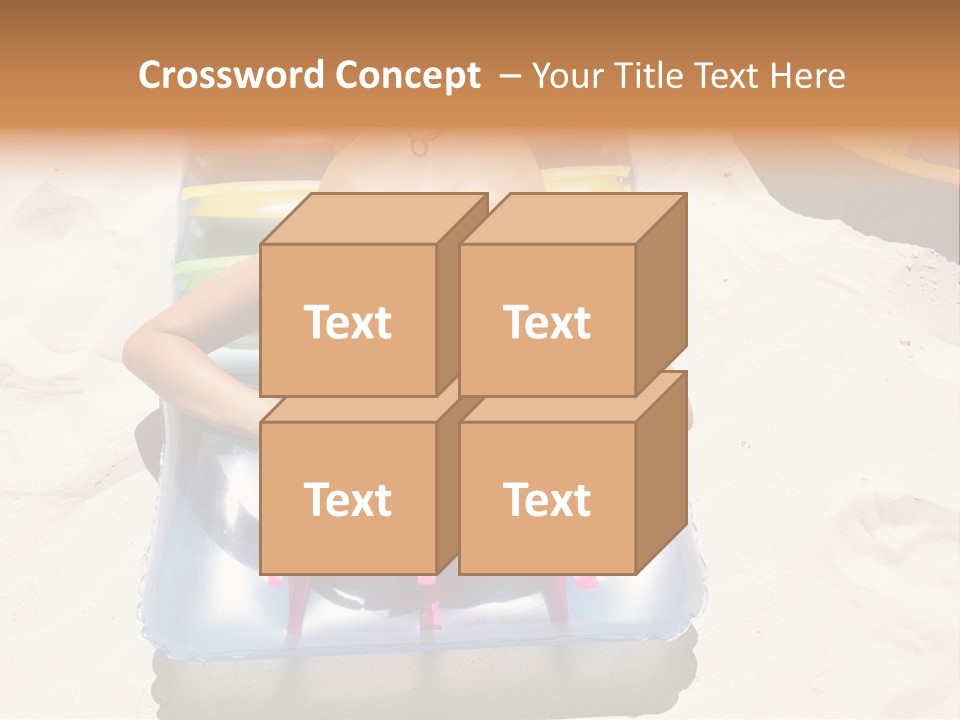 A Woman In A Bikini Laying On An Inflatable Pool PowerPoint Template